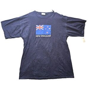 VTG New Zealand Shirt Adult Extra Large Flag Center‎ Streetwear City Crew Mens